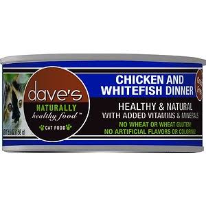 Dave's Pet Food Cat  Dave's Ntrl Hlthy GF Chicken & Whitefish Dinner  ChknWhitefis  5.5oz