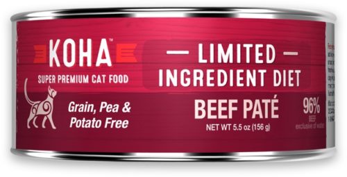 Koha Cat Canned  Koha cat LID Proteins  LID Beef  3 oz