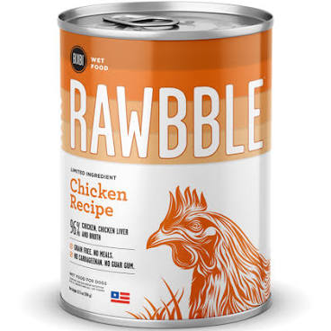 Rawbble Canned Food  Rawwble Chicken  Chicken  12.5 oz
