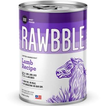 Rawbble Canned Food  Rawwble Lamb  Lamb  12.5 oz
