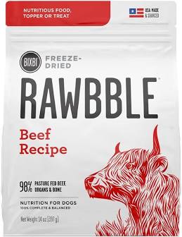 Rawbble Freeze Dried Dog Kibble  Rawbble dog FD  Beef  14 oz