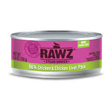 Rawz Cat Canned  Rawz Cat Canned Food  Chicken/Live  5.5 oz