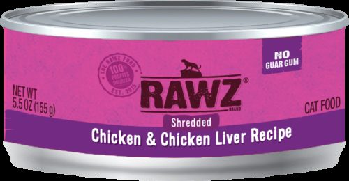 Rawz Cat Canned  Rawz Cat Canned Food  ShredChLiver  3oz