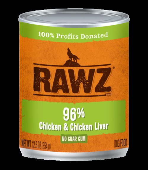 Rawz Dog Canned  Rawz Dog Canned Food 96% Chick/Liver  Chick/Liver  12.5 oz