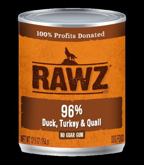 Rawz Dog Canned  Rawz Dog Canned Food 96% Duck/Turk/Quail  Duck/Turk/Qu  12.5 oz