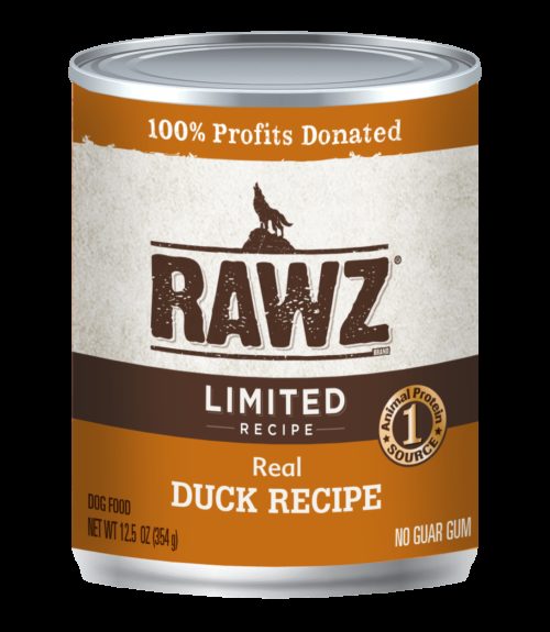 Rawz Dog Canned  Rawz Dog Canned Food LID Duck  LID Duck  12.5 oz