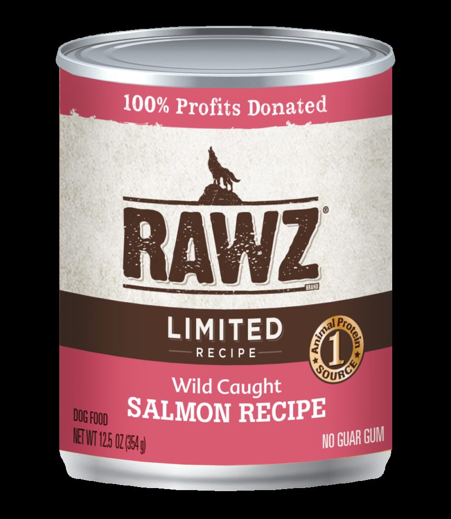 Rawz Dog Canned Food LID Salmon 12.5oz Thomas Tails Crystal Lake