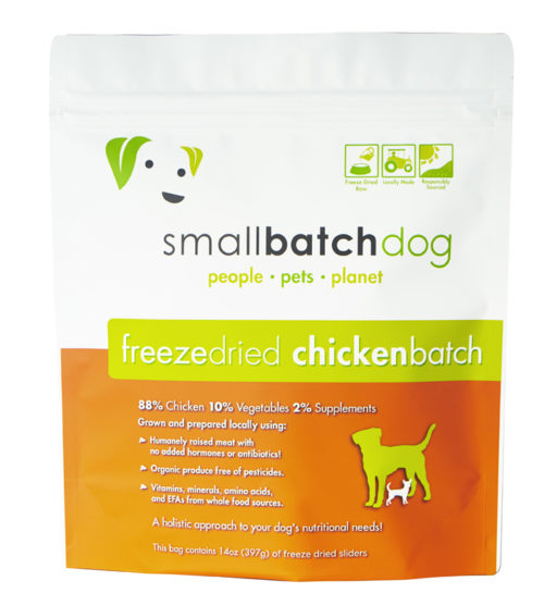Small Batch  Small Batch Freeze Dried Dog Food Chicken Sliders  ChickSliders  14oz
