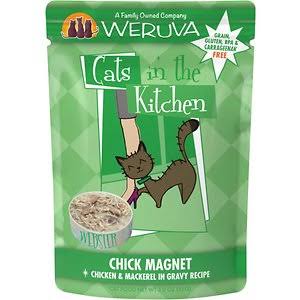 Weruva Cat Pouches  Weruva Cats in the Kitchen Chick Magnet  chicken/mack  3oz