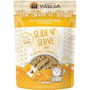 Weruva Pate Slide N' Serve  Weruva Pate Slide N' Serve The Slice is Right  SliceisRight  2.8oz Pouch